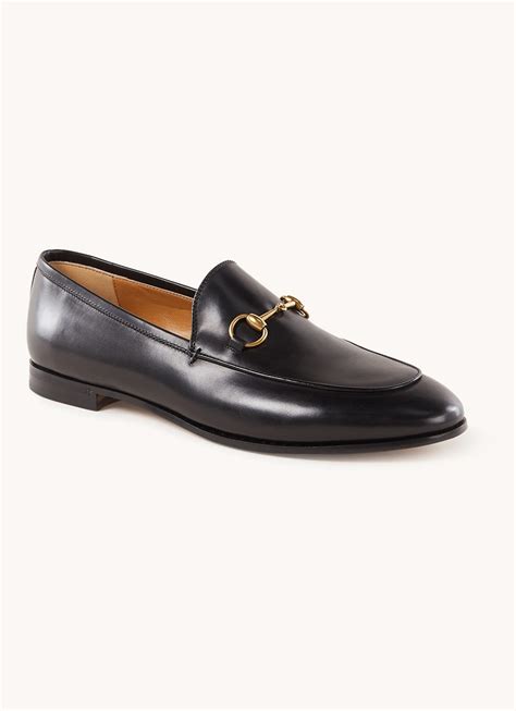 bijenkorf gucci loafers|Gucci Jordaan loafer van leer met horsebit • Zwart .